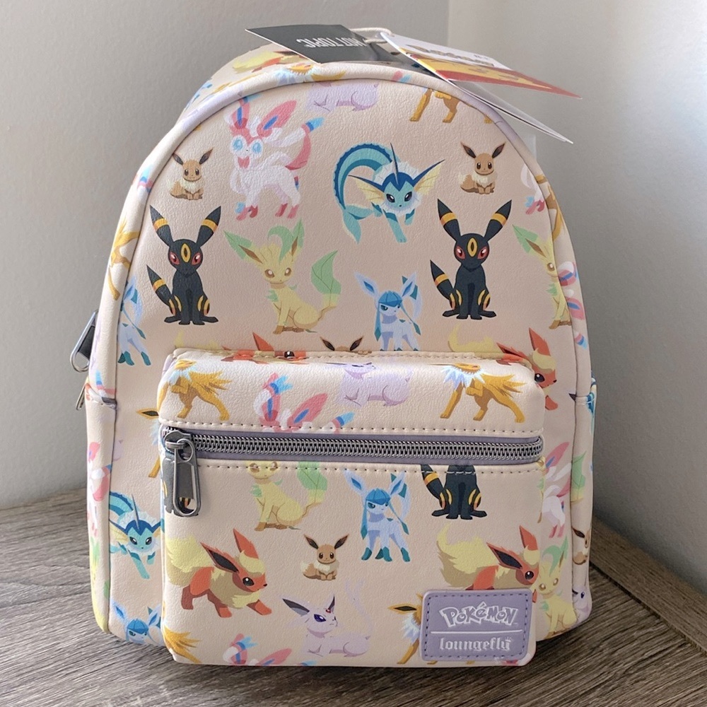NWT Loungefly Eevee Evolutions / Eeveelutions Watercolor Mini Backpack